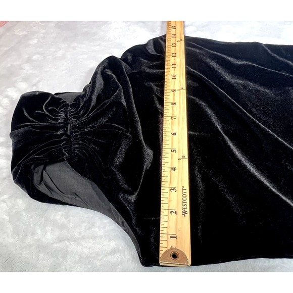 Cosmopolitan Dress The Population Women S Black Velvet Bellamy One Shoulder Mini - Picture 10 of 13